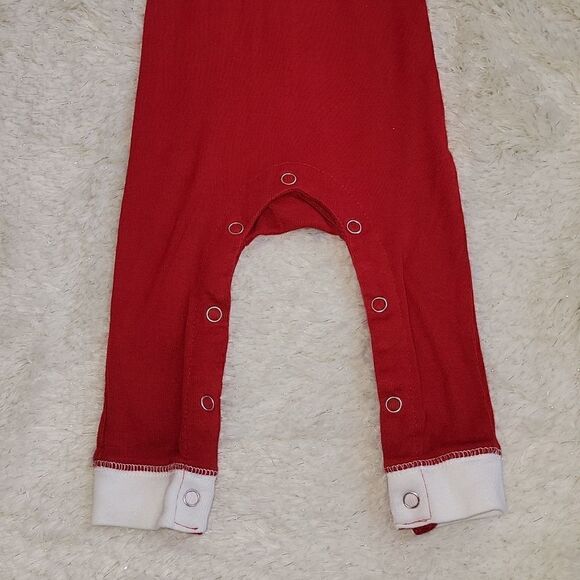 LAZY ONE RED "CANADA EH?" UNION SUIT, SIZE 6 MONTHS - Picture 6 of 8